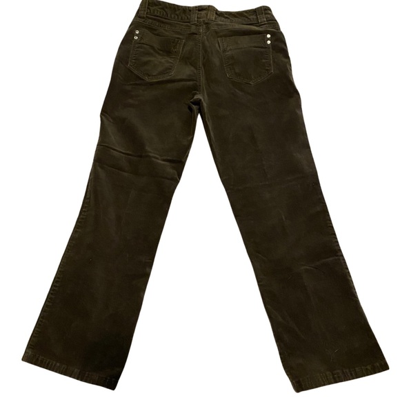 Hathaway Chocolate Brown Corduroy Wide Leg Pants Y2K Grunge size 8 flare relaxed - Picture 2 of 7